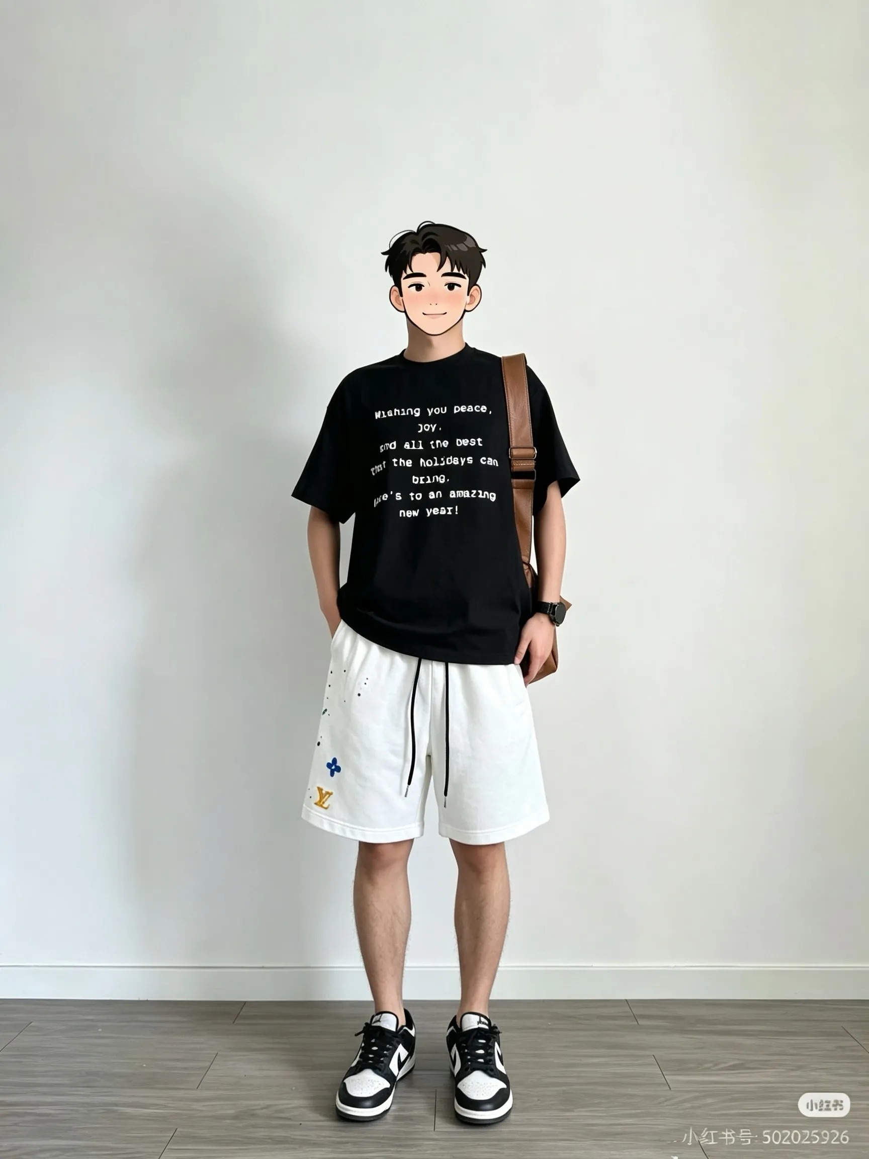 Louis Vuitton/Louis Vuitton multi-element presbyopic print embroidered shorts